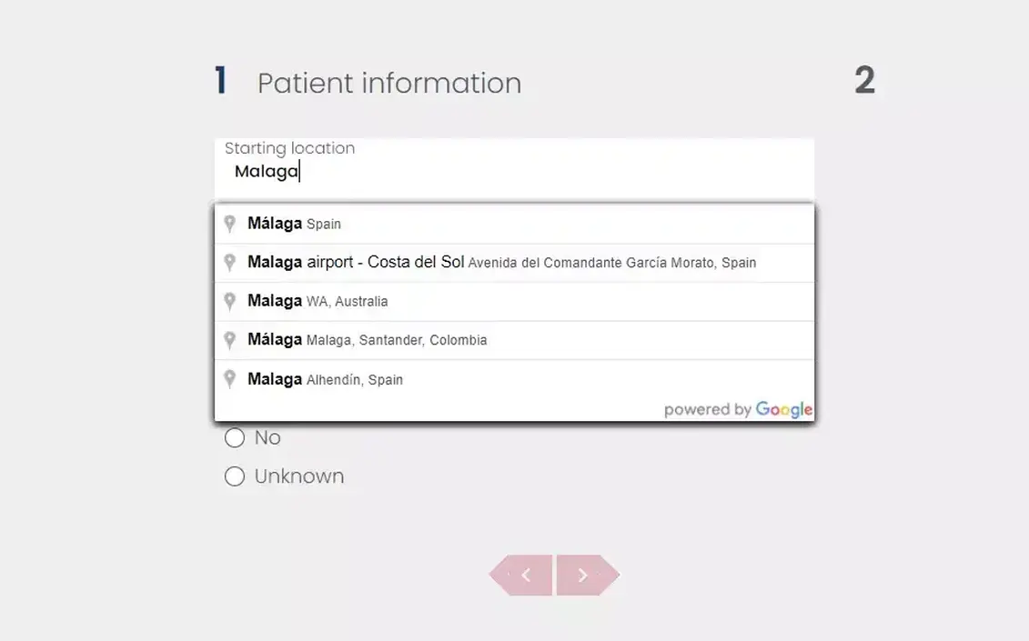 The EMS Air Ambulance & Medical Repatriation cost calculator)