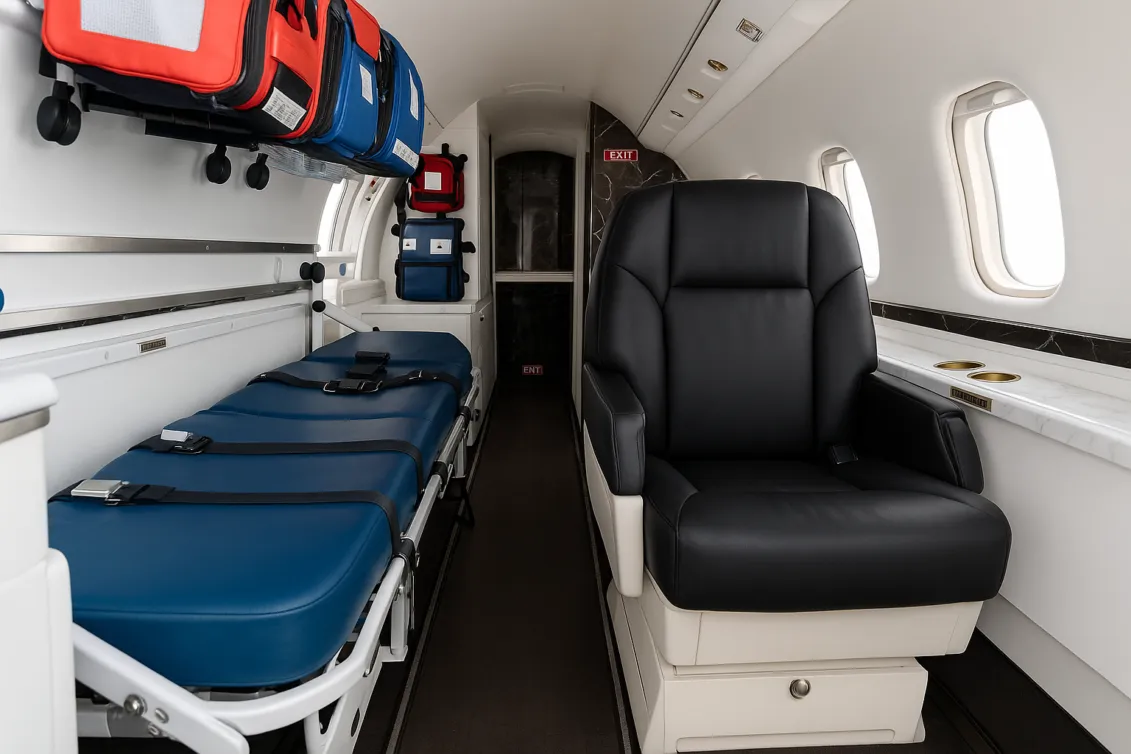 Lear jet 60 Air Ambulance interior